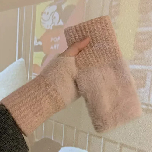 Women winter gloves mink - winter,