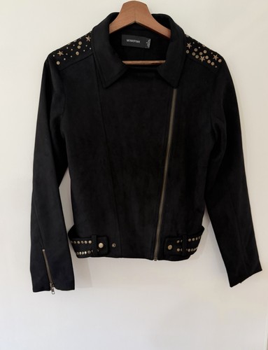 Minkpink black faux - faux, suede