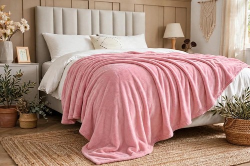 Faux fur fleece throw soft - fleece,