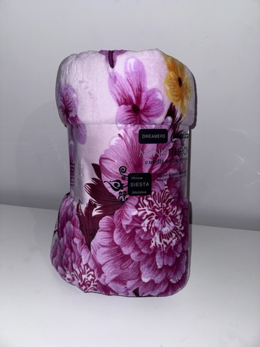 Pink flower throw mink velvet - pink,