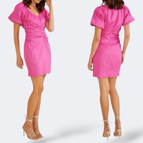 Mink pink samara ruched - pink, dress