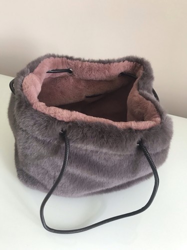 Lovely furry zara bag mink - zara,
