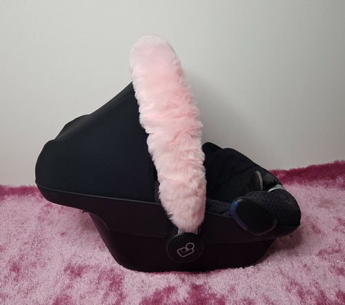 New car seat fur - fur, hood